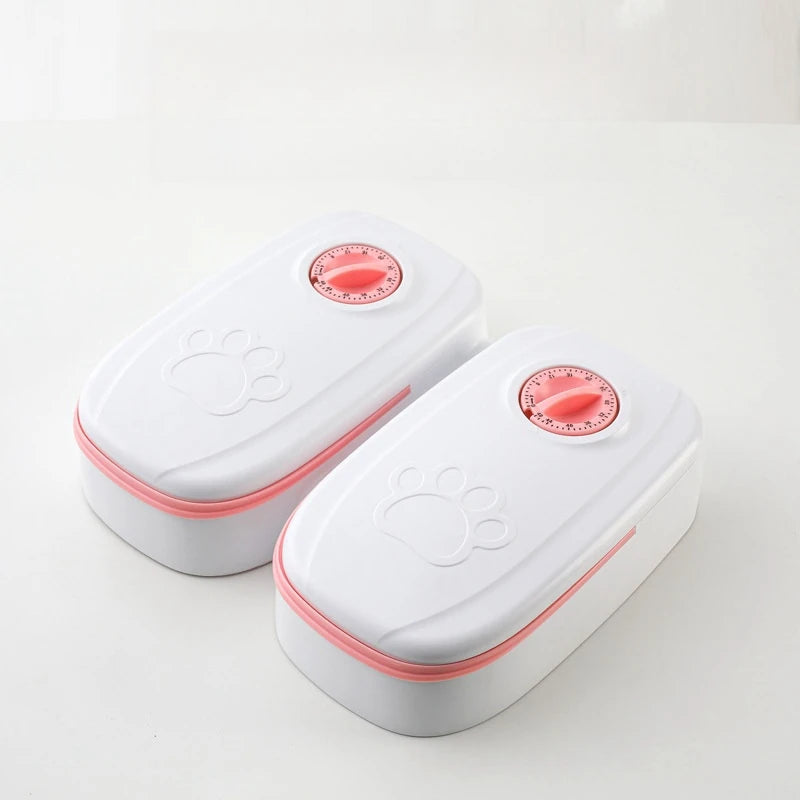 Automatic Timed Pet Feeder with Dual Food Bowls