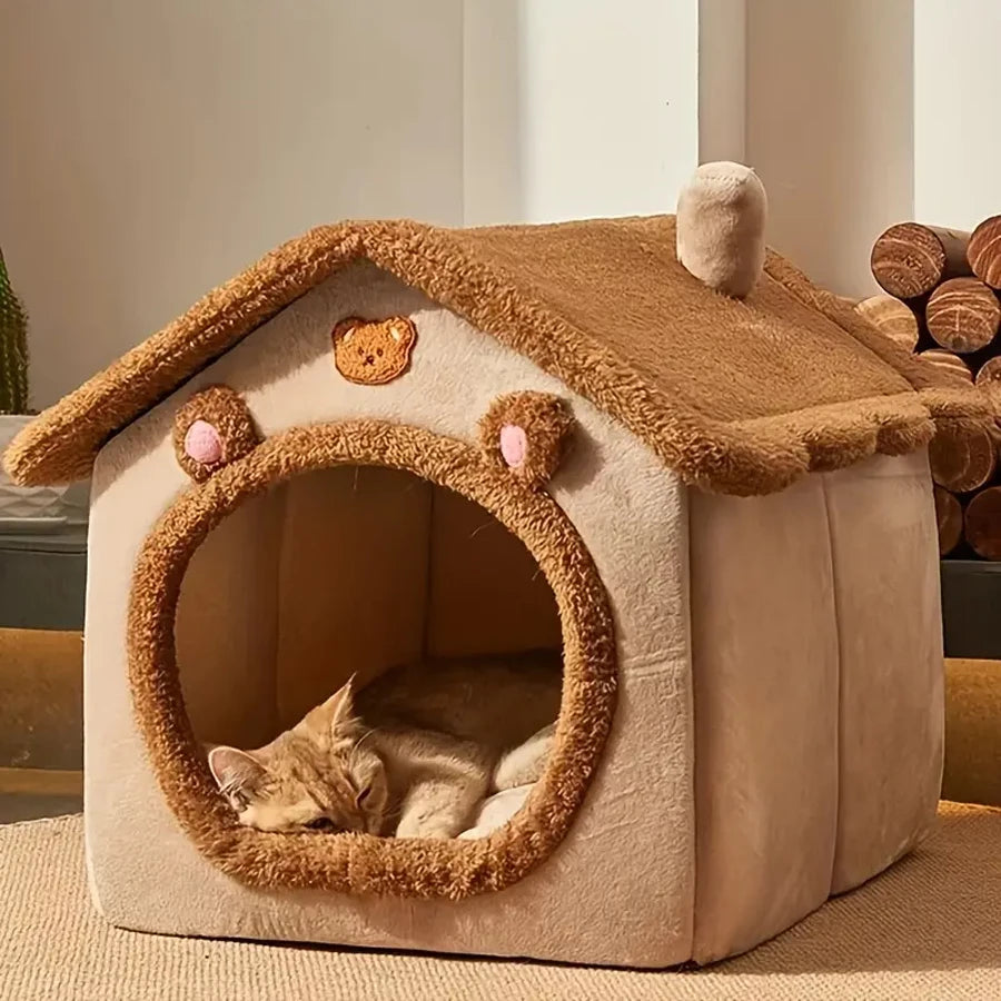 Foldable Pet House Removable Washable Cat & Dog Bed