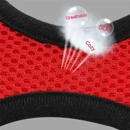 Adjustable Soft Mesh Dog & Cat Harness with Leash