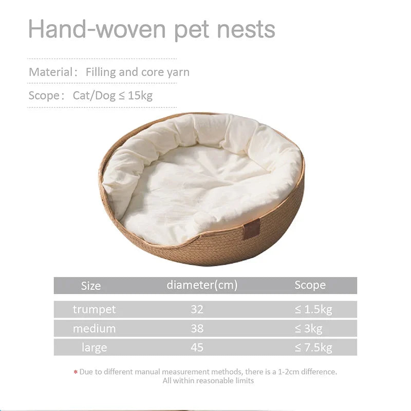Four Season Cozy Nest Pet Bed with Removable Cushion